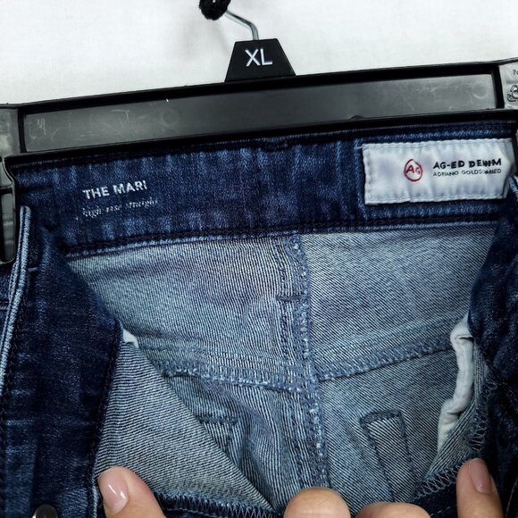 Ag Adriano Goldschmied Jeans Womens Size 26R The Mari High-Rise Straight Denim - Picture 7 of 13